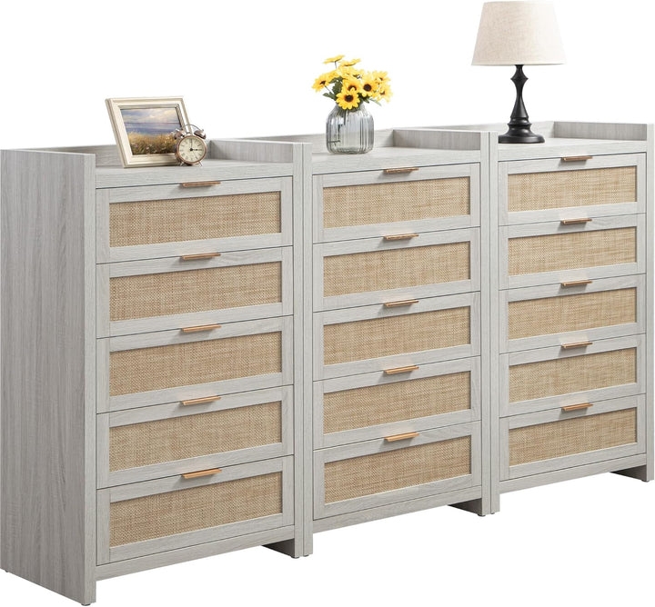 Savanna Wood Chests of 5 Drawers