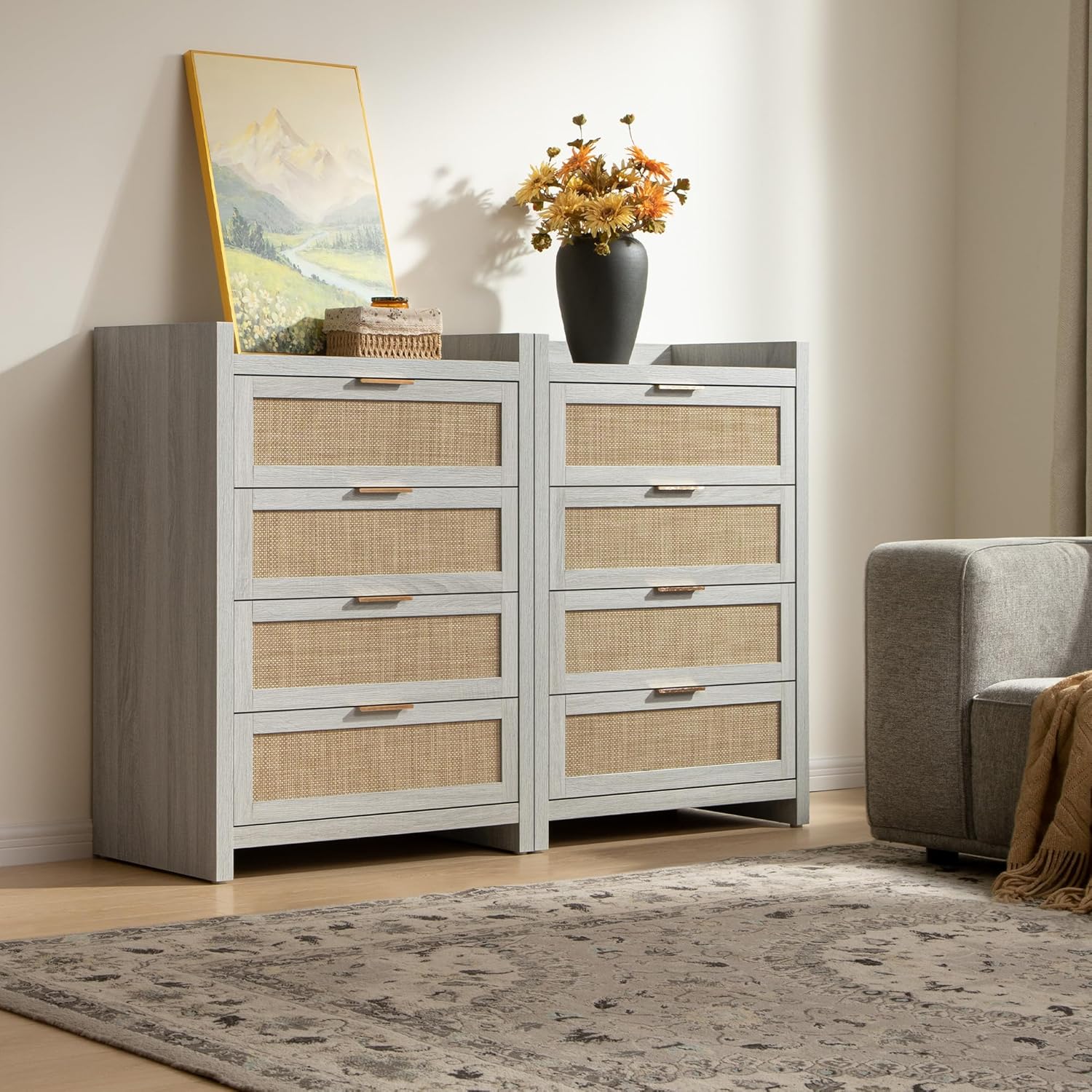 Savanna Wood Dresser, 4 Drawers - Sicotas