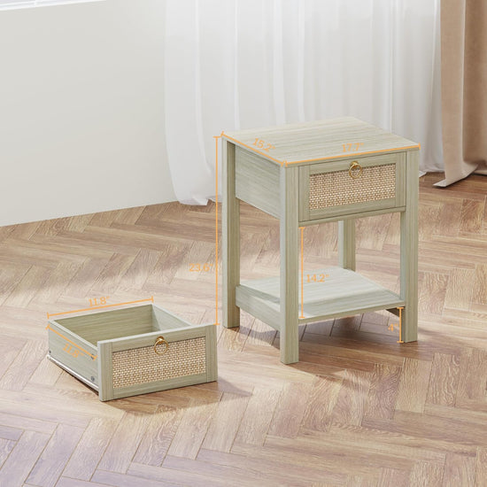 Savanna Bed Side Table with Doors