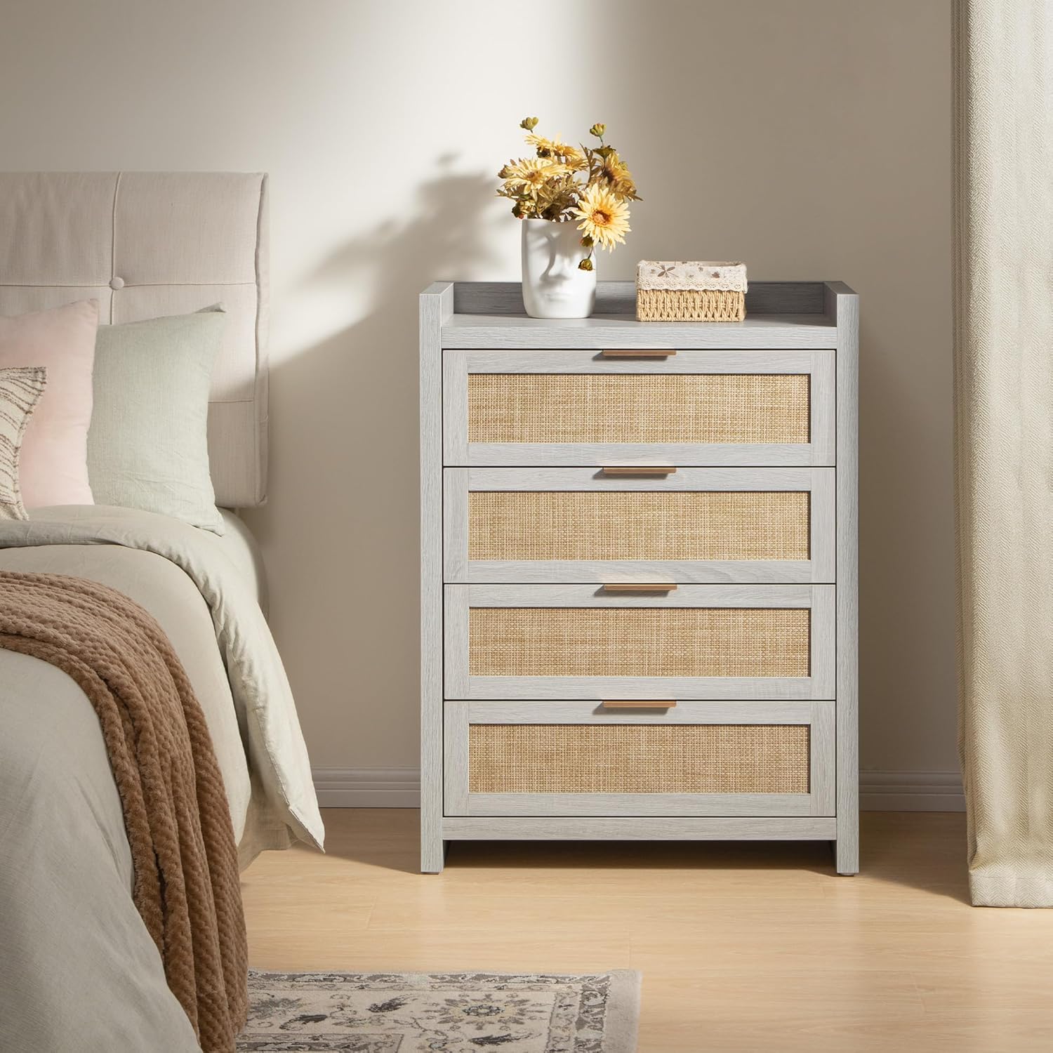 Savanna Wood Chest of 4 Drawers - Sicotas