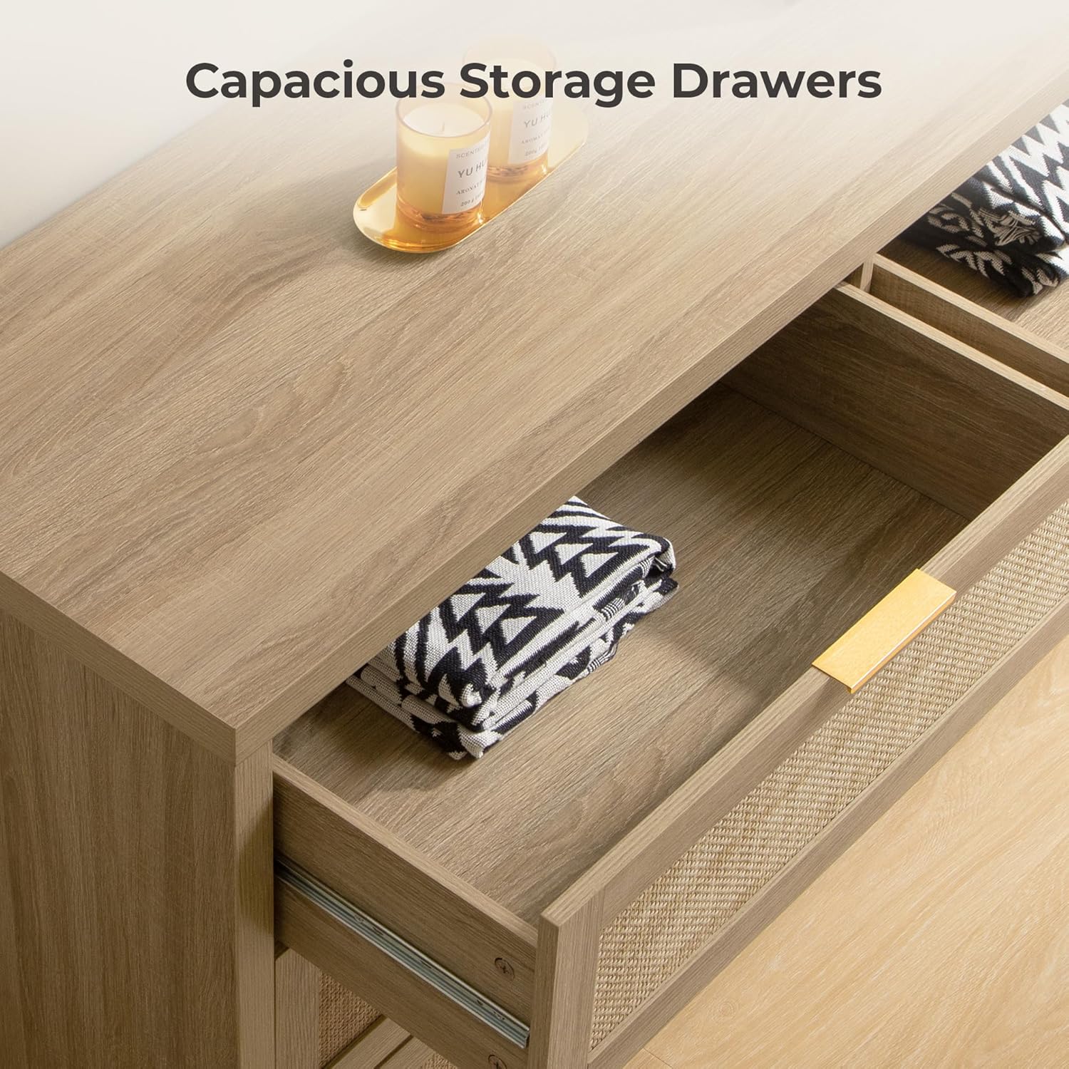 Savanna Wood Dresser, 6 Drawers - Sicotas