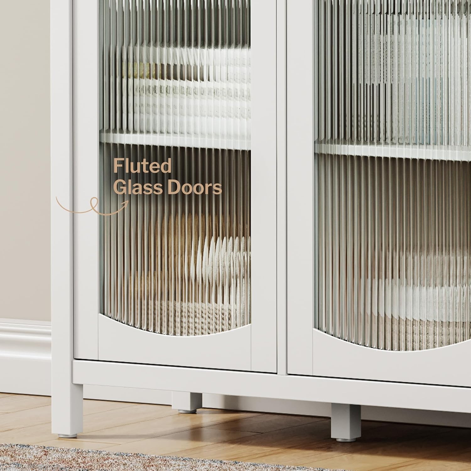 64" White Buffet Cabinet - Sicotas