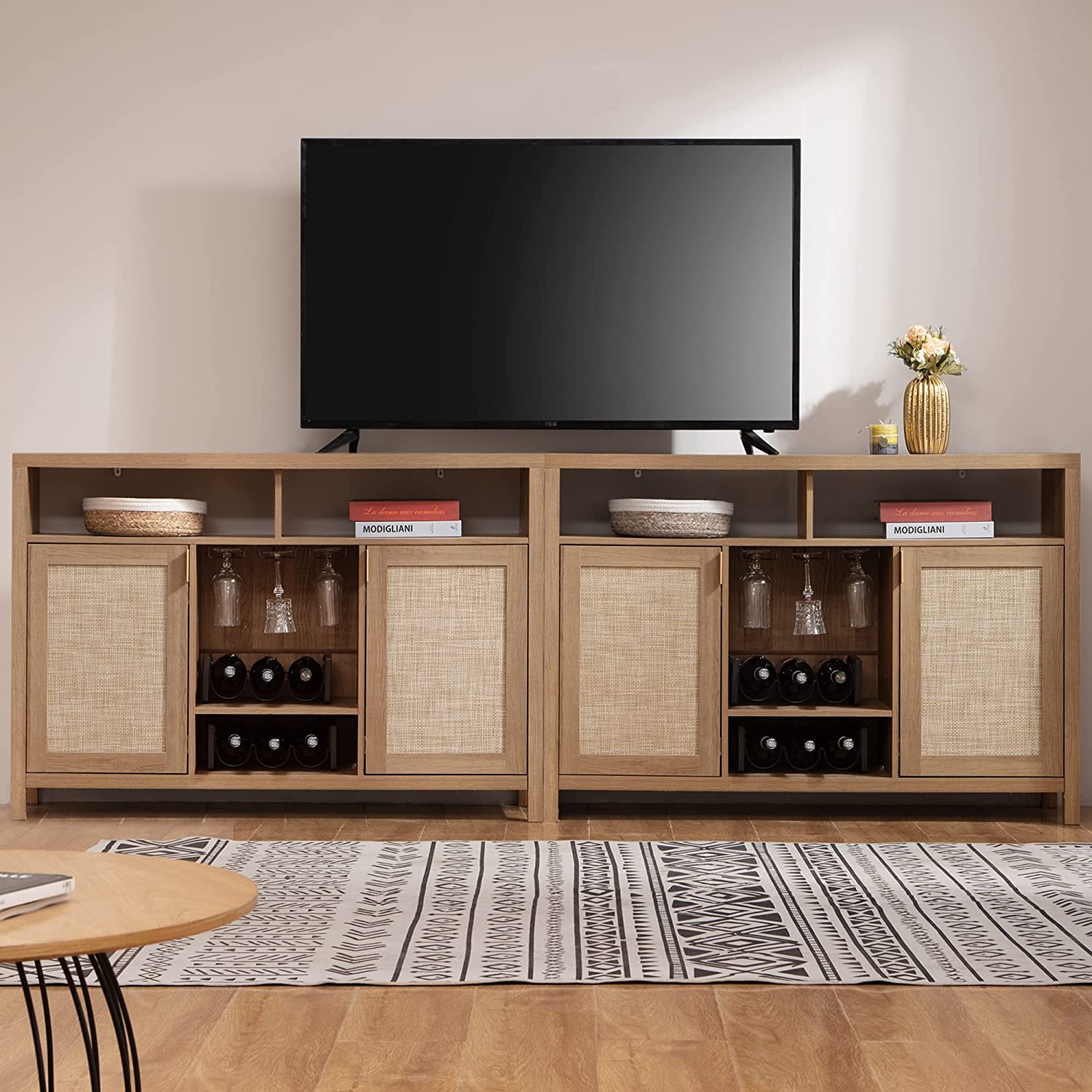 Savanna Bar Cabinet with Glass Holder