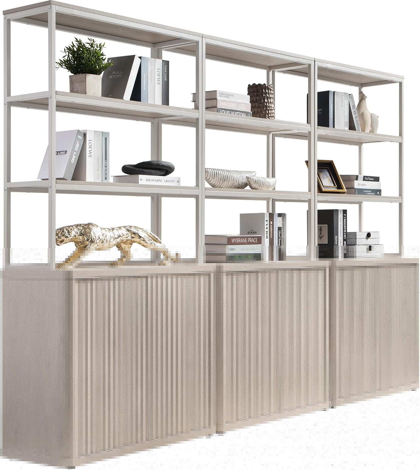 Cas 70.9Inch Bookshelf With doors - Sicotas