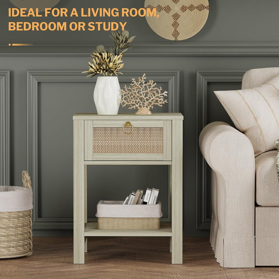 Savanna Bed Side Table with Doors