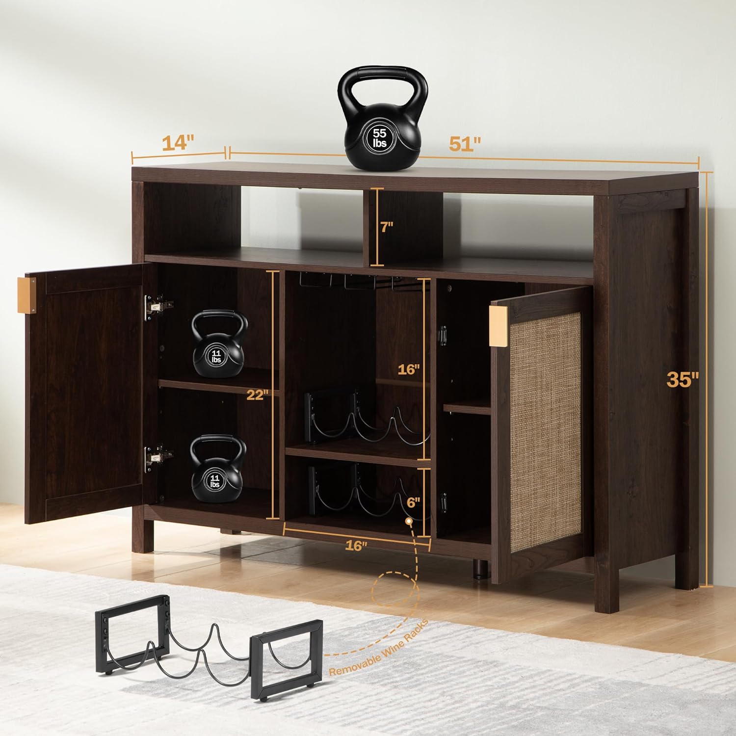 Savanna 51" Bar Cabinet