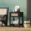 Savanna Black Rattan Nightstands - Sicotas