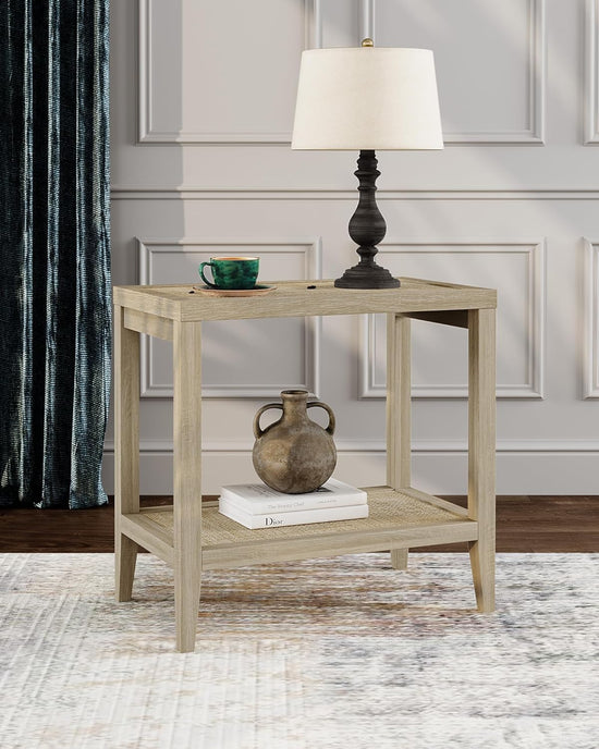 Savanna Rattan Boho End Table