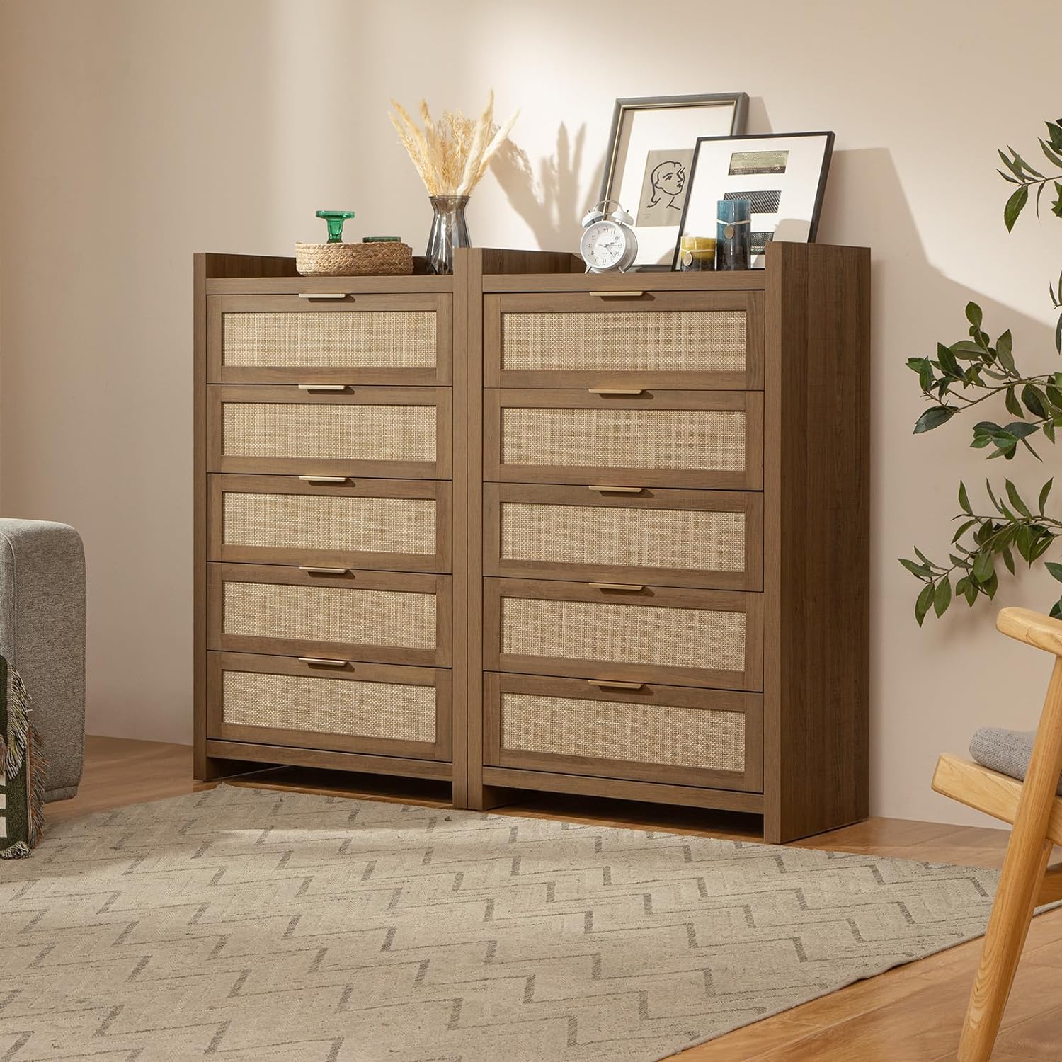 Savanna Wood Dresser, 5 Drawers - Sicotas