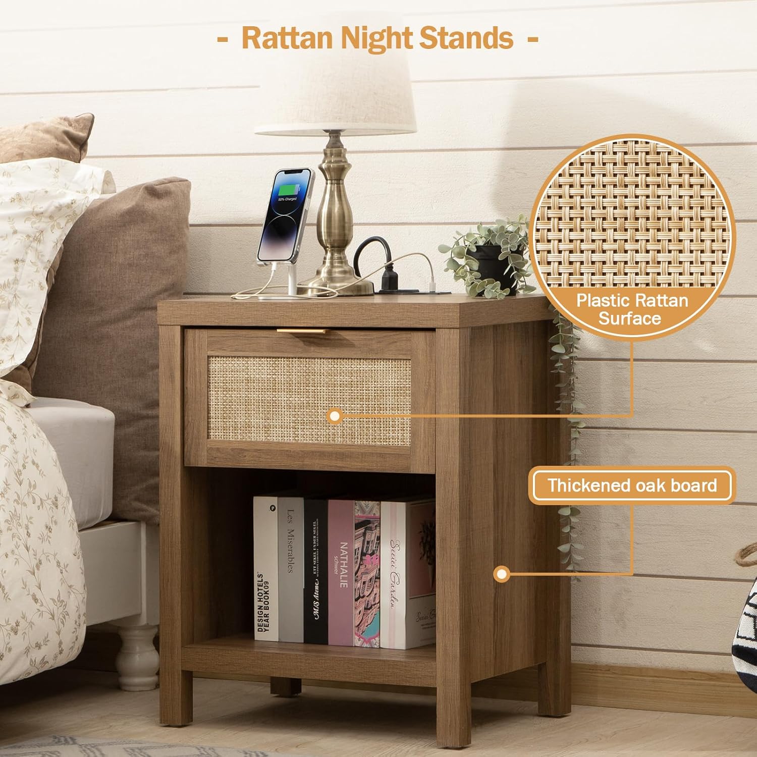 Savanna Nightstands with Drawer - Sicotas