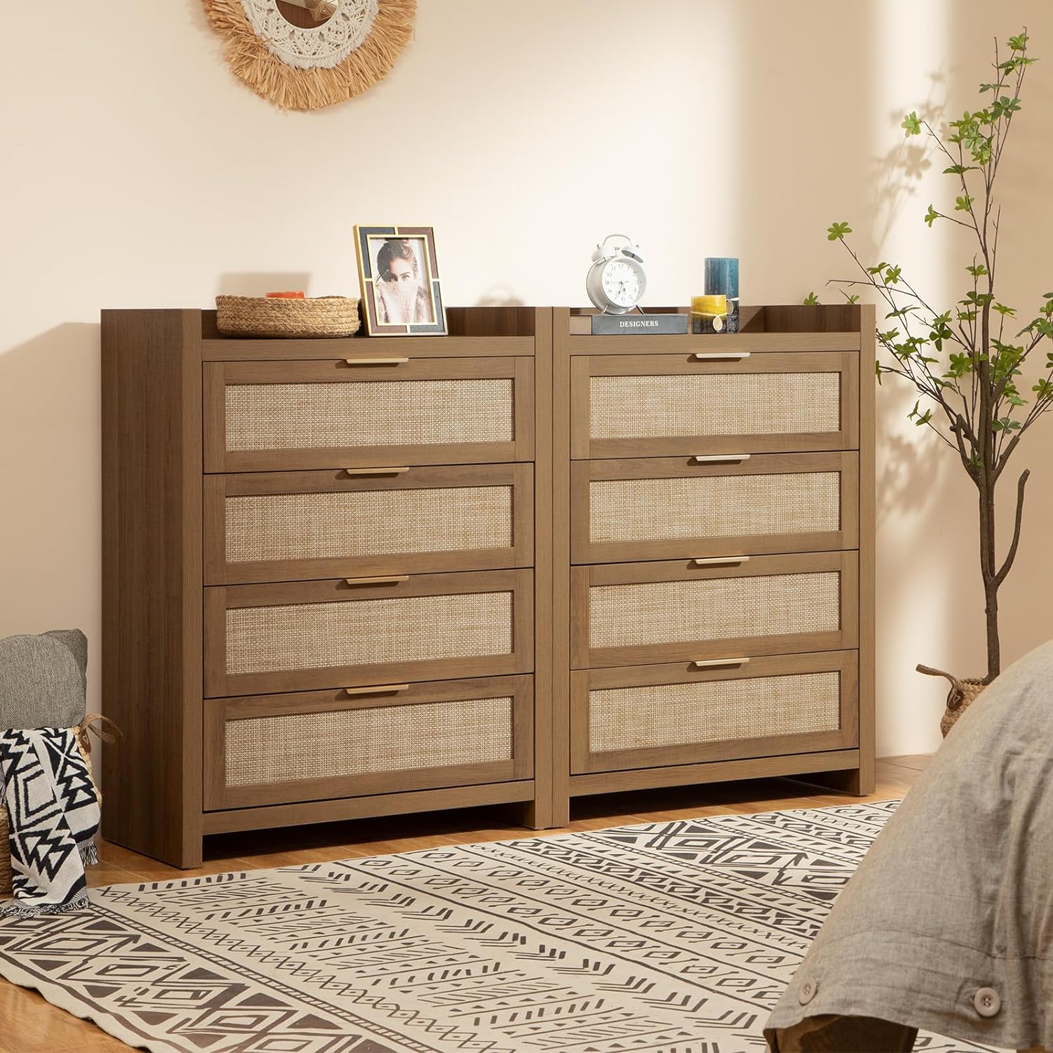 Savanna Wood Dresser, 4 Drawers - Sicotas