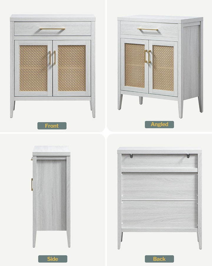 Sideboard Buffet Cabinet，Metal Mesh Door