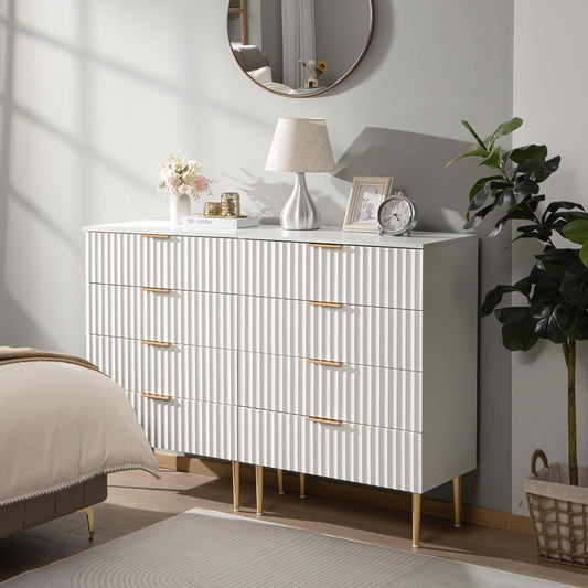 Opus White Dresser with 4 Drawers