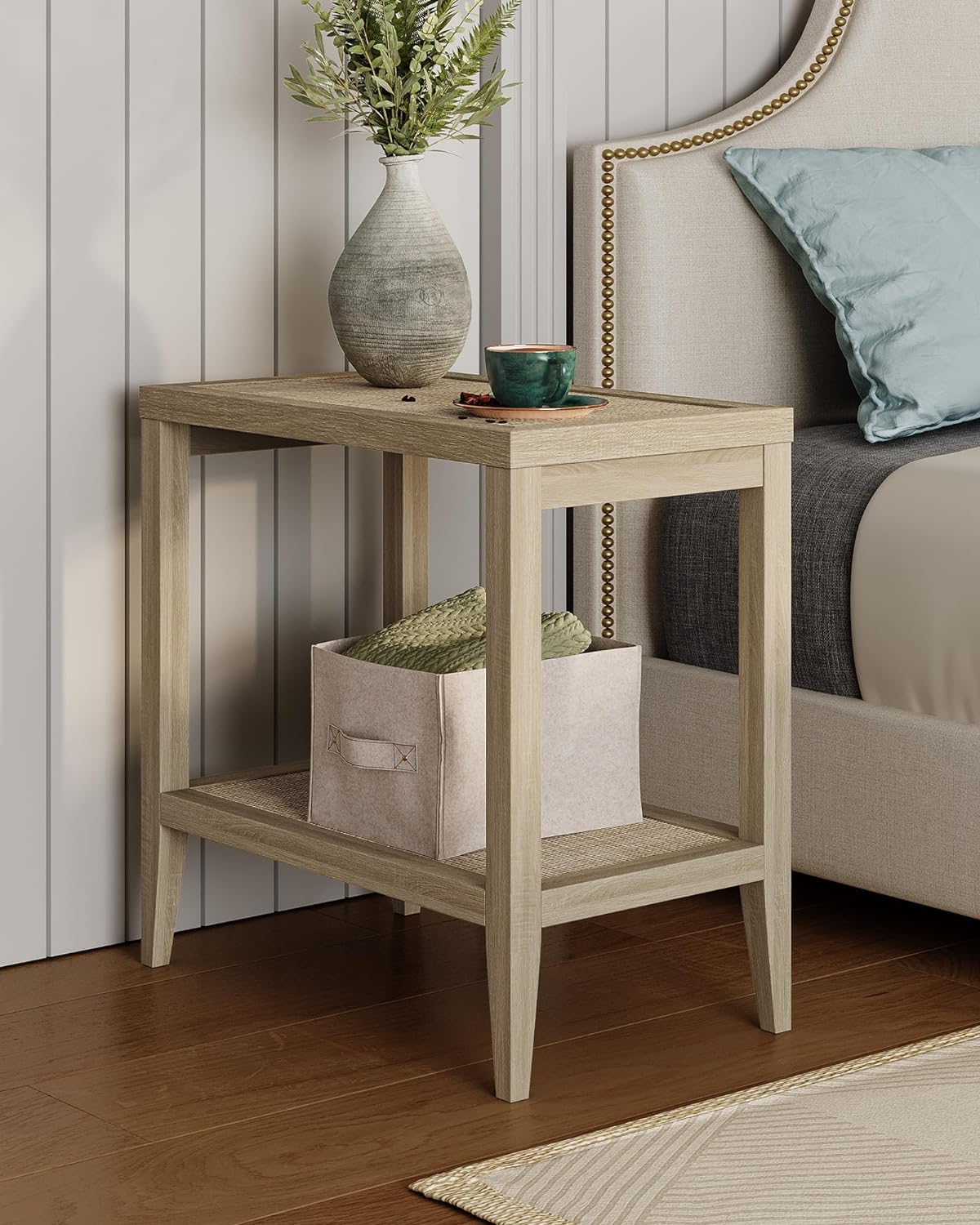 Savanna Rattan Boho End Table - Sicotas