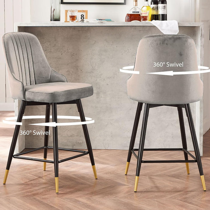 Swivel Counter Height Bar Stools,2Pieces