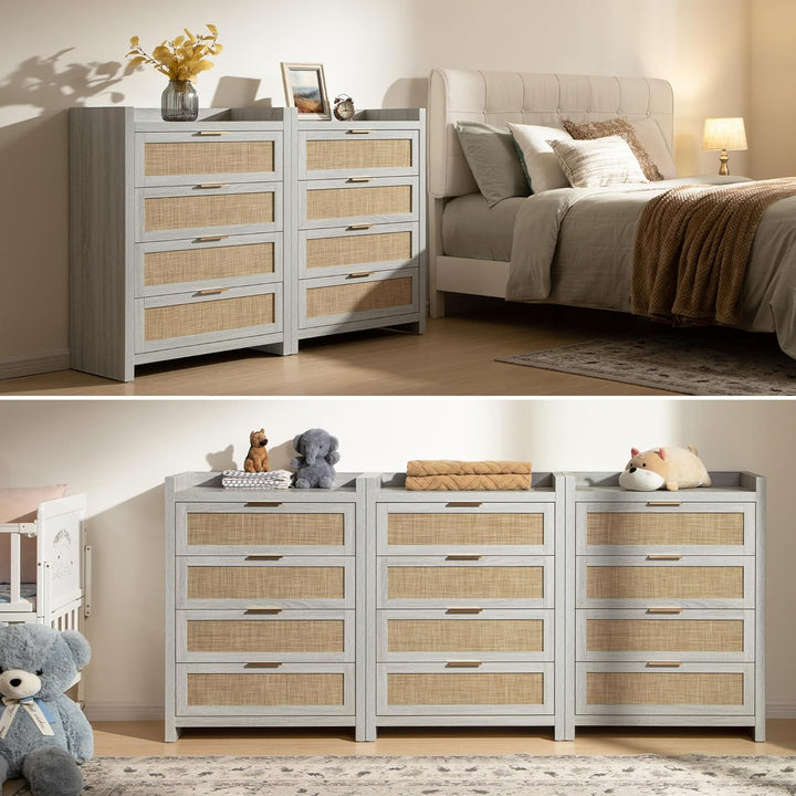 Savanna Wood Dresser, 4 Drawers