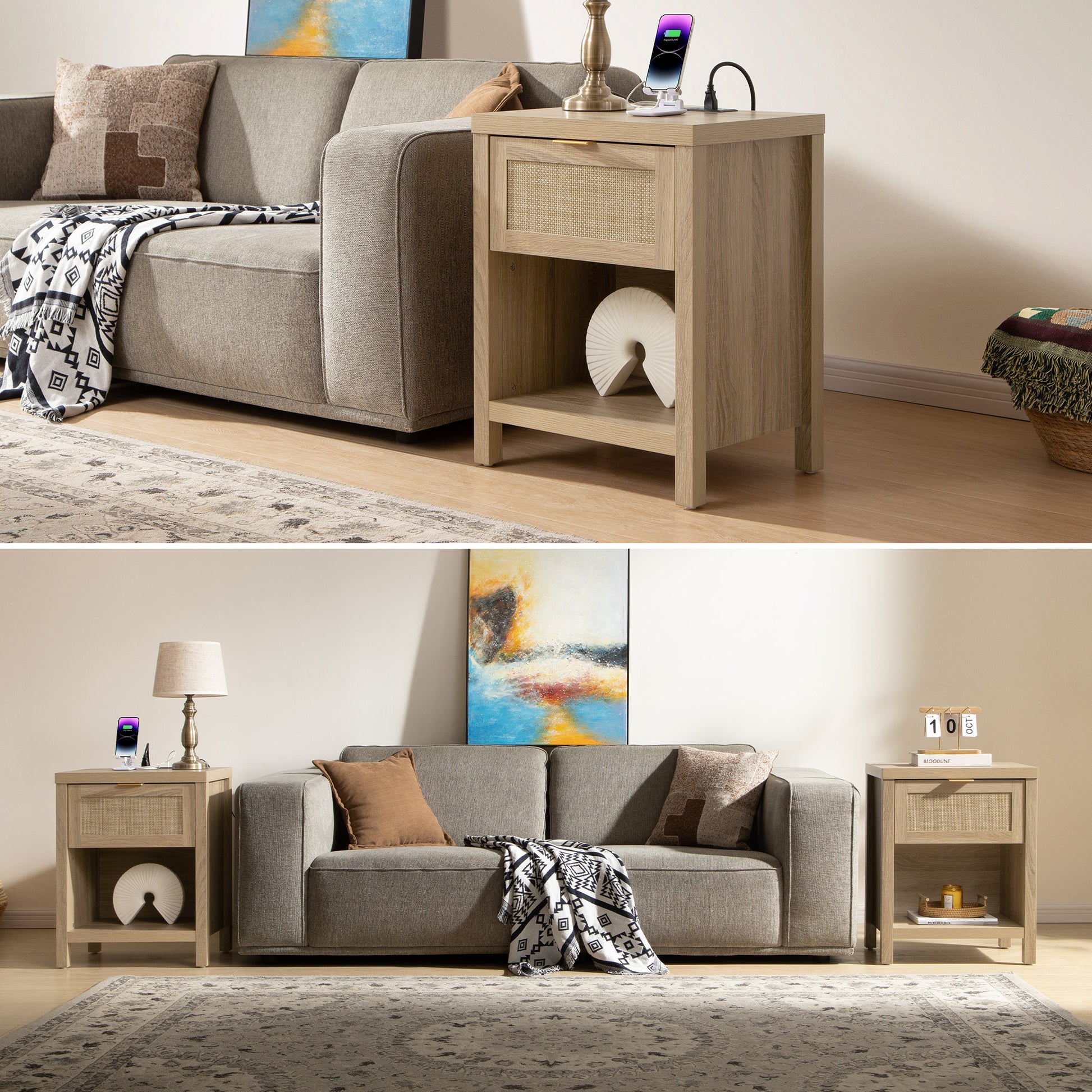 Savanna Nightstands with Drawer - Sicotas