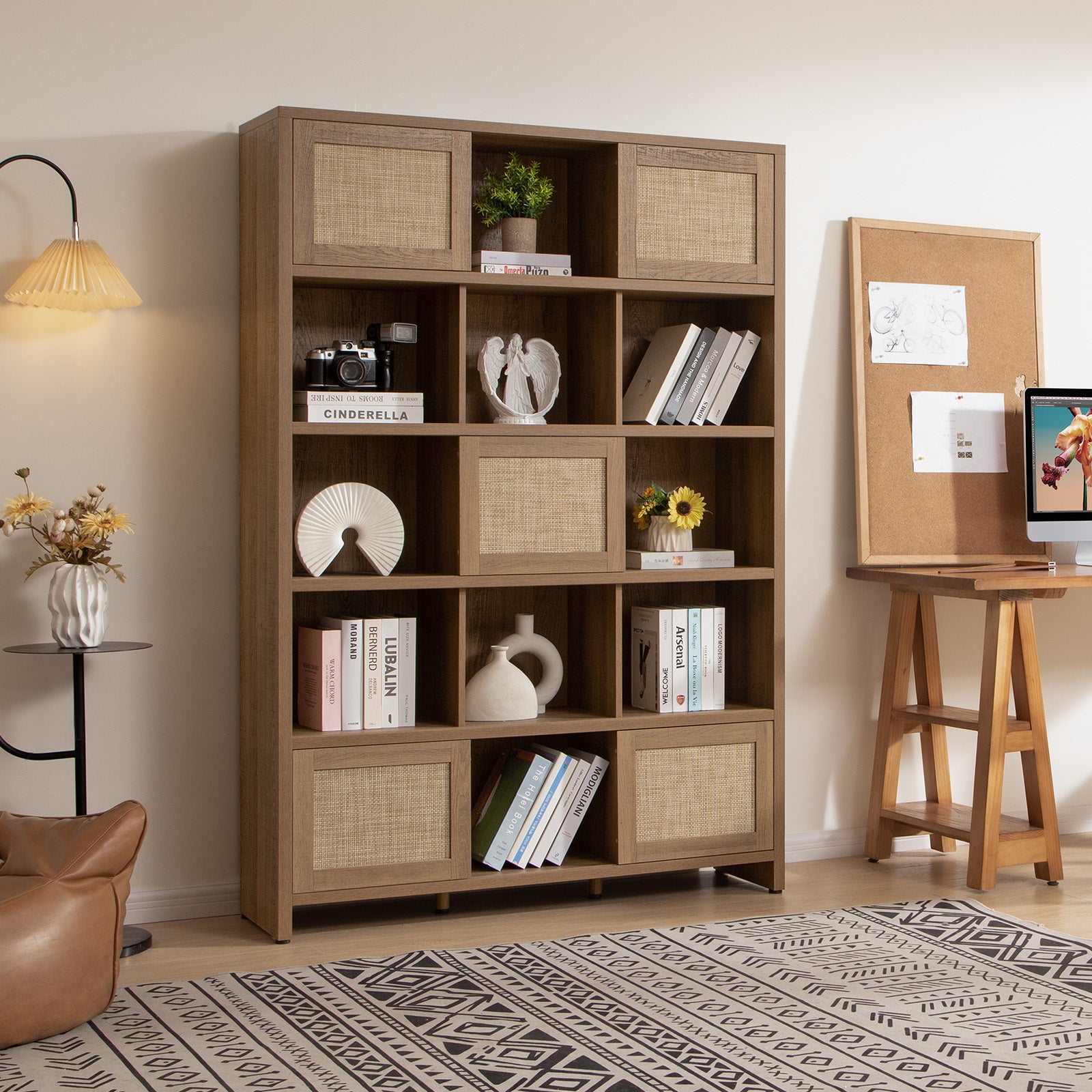 Savanna Rattan Bookcase - Sicotas