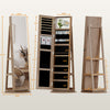 Wooden Full Length Mirror with Storage - Sicotas