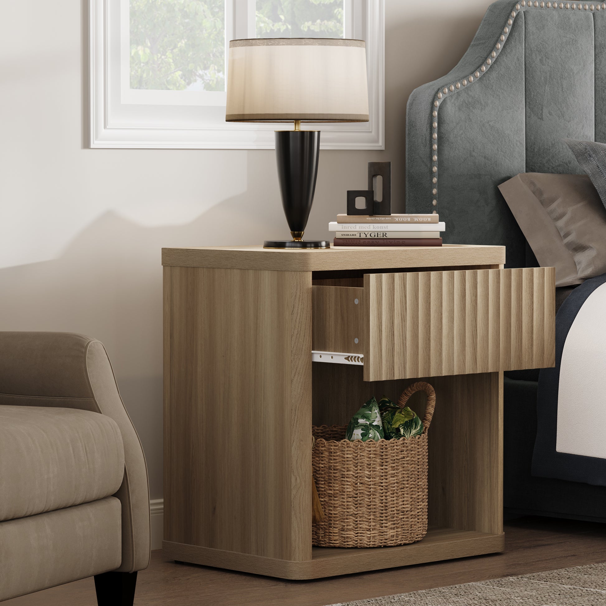 Cas Night Stand with Storage