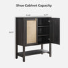 Terra Black Shoe Cabinet, 2 Doors - Sicotas