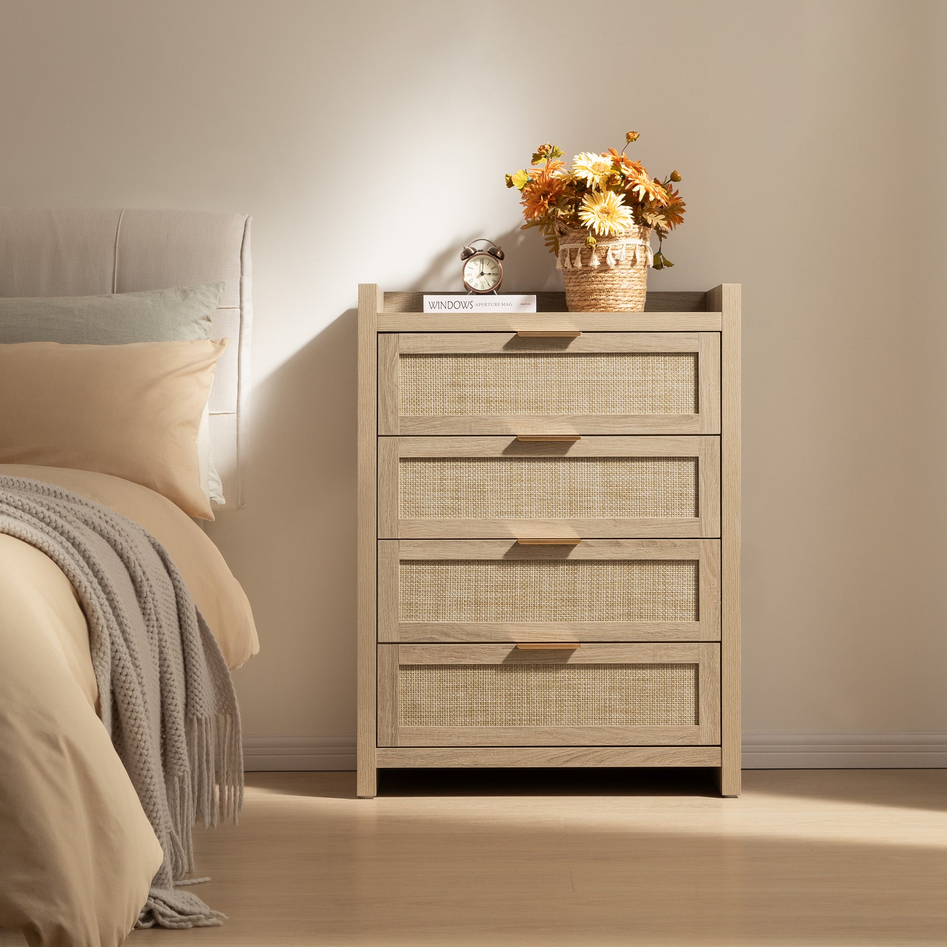 Savanna Wood Dresser, 4 Drawers