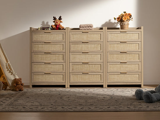 Savanna Wood Dresser, 5 Drawers