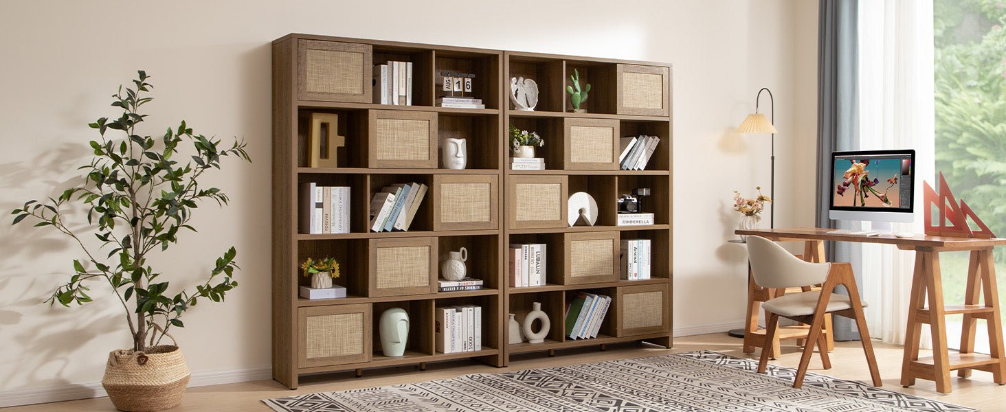 Savanna Rattan Bookcase - Sicotas