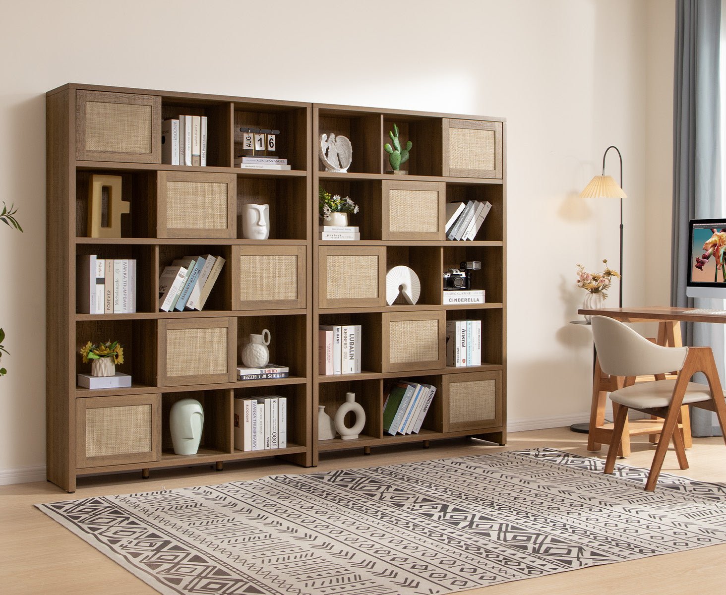 Savanna Rattan Bookcase - Sicotas