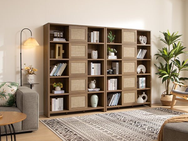 Savanna Rattan Bookcase - Sicotas