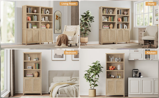 Savanna 70.9Inch Wood Bookcase