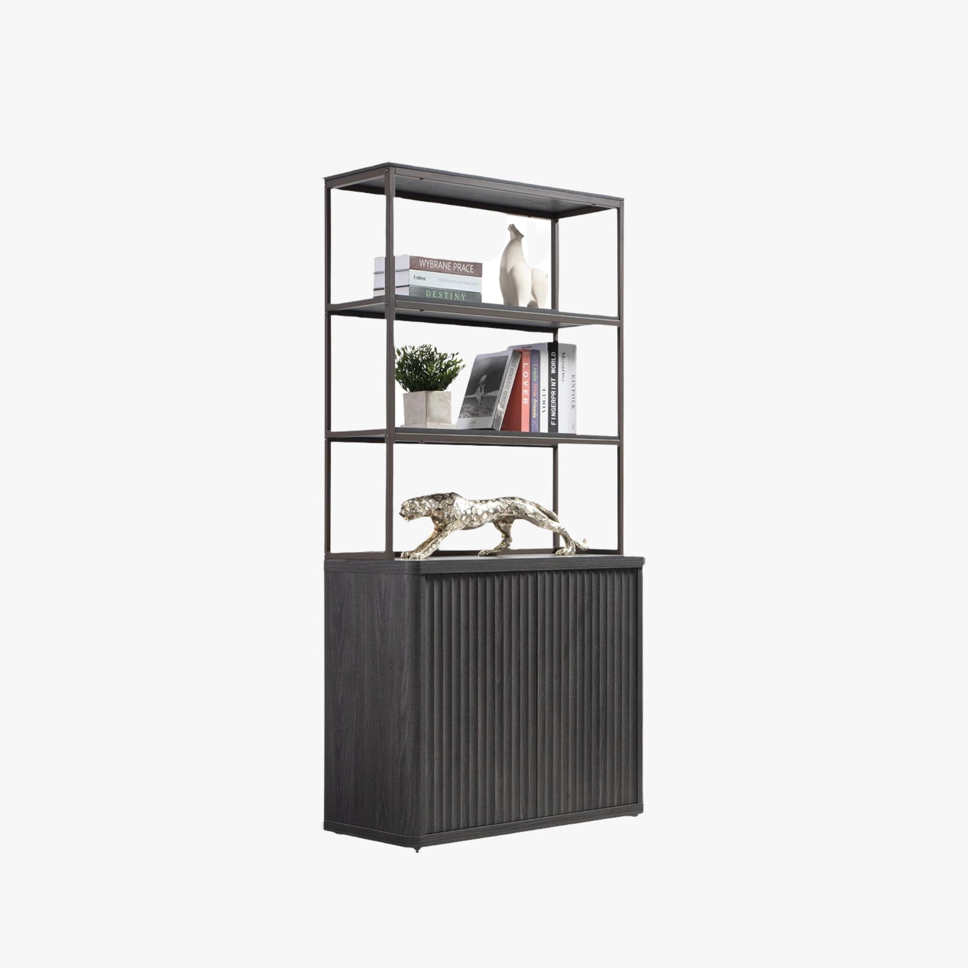 Cas 70.9Inch Bookshelves With doors