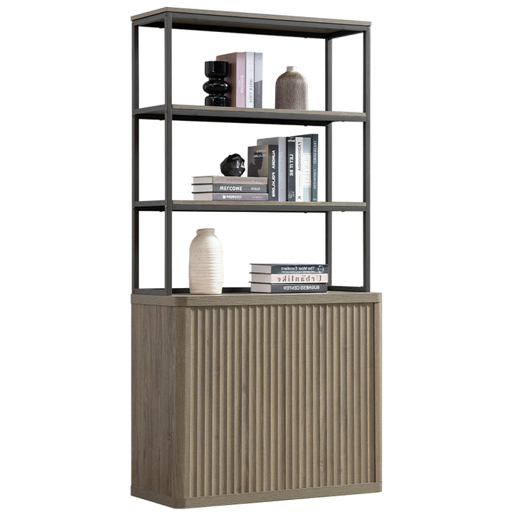 Cas  70.9Inch Bookcase with Doors