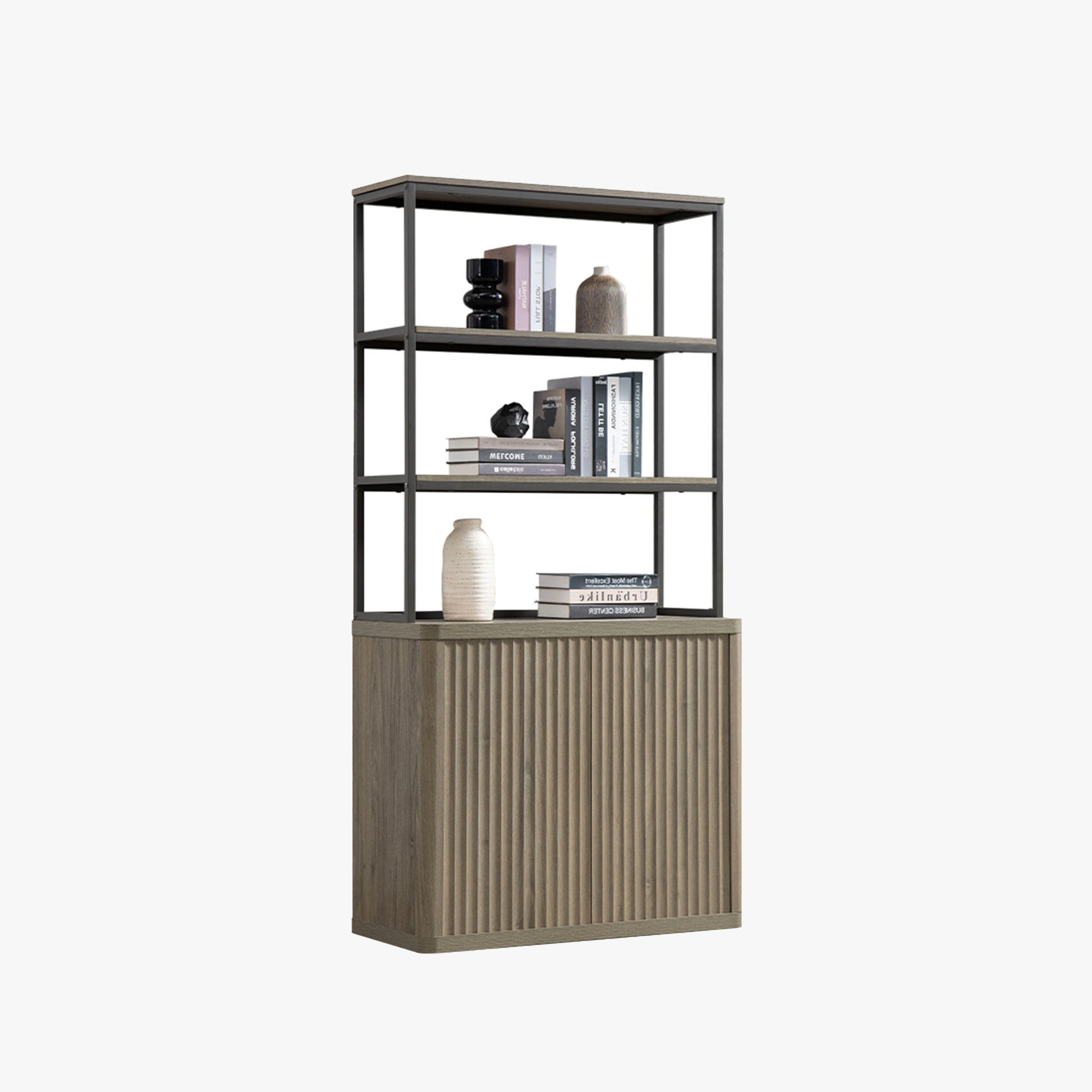 Cas 70.9Inch Bookshelves With doors