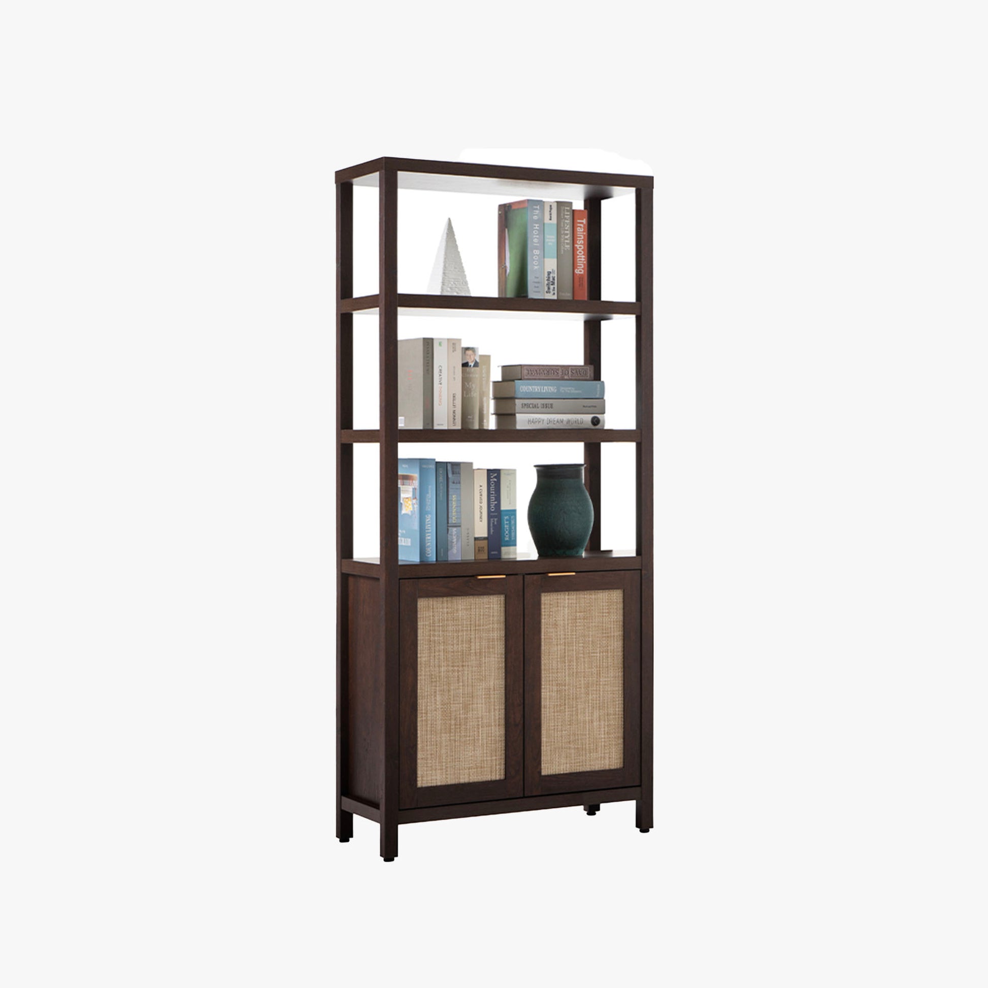 Savanna 70.9" Bookshelves, Brown Cherry