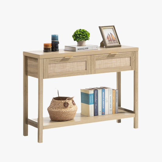 Savanna Console Table with 2 Drawers - Sicotas