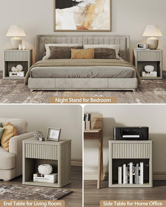 Cas Night Stand with Single Drawer