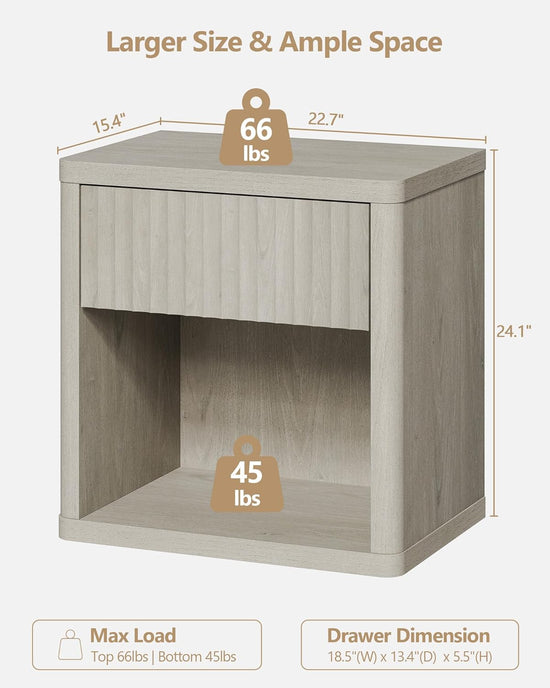 Cas Night Stand with Single Drawer