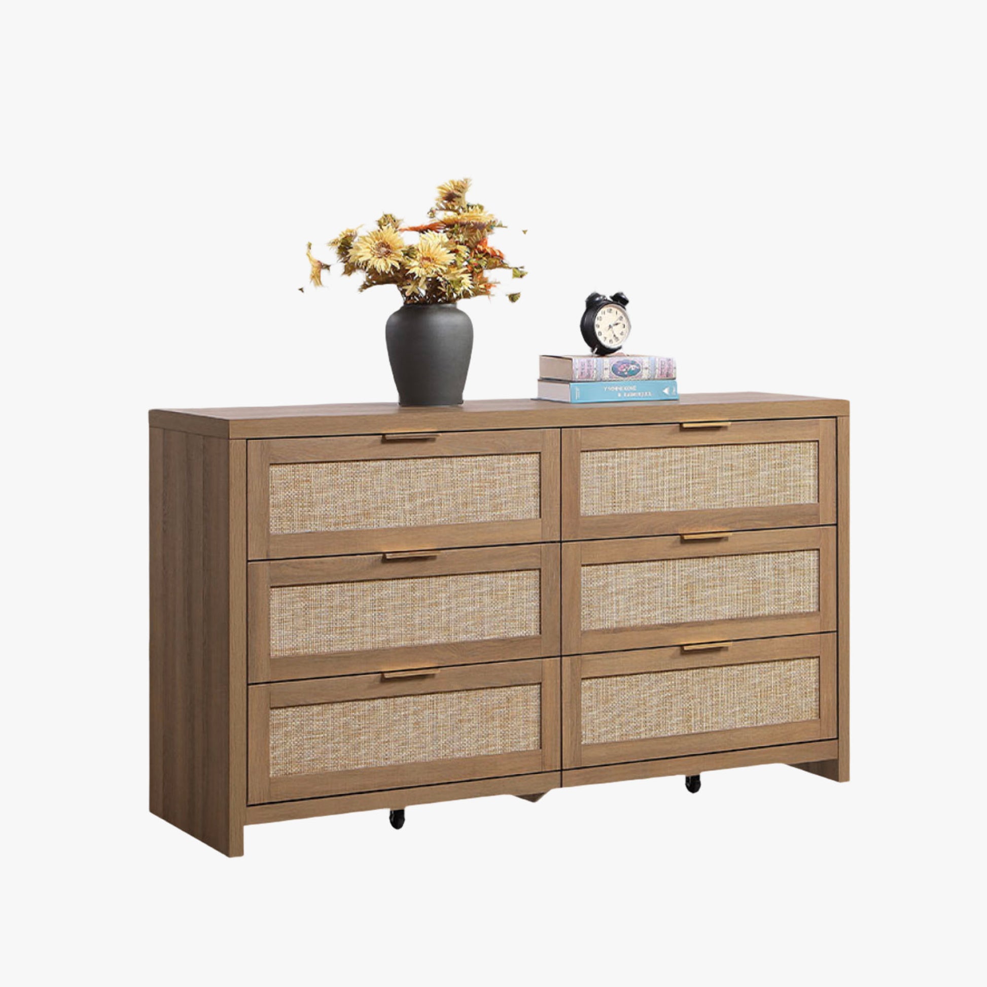 Savanna Wood Dresser, 6 Drawers - Sicotas