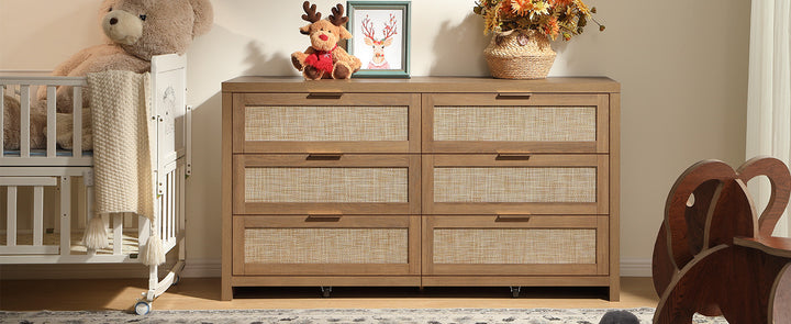 Savanna Wood Dresser, 6 Drawers