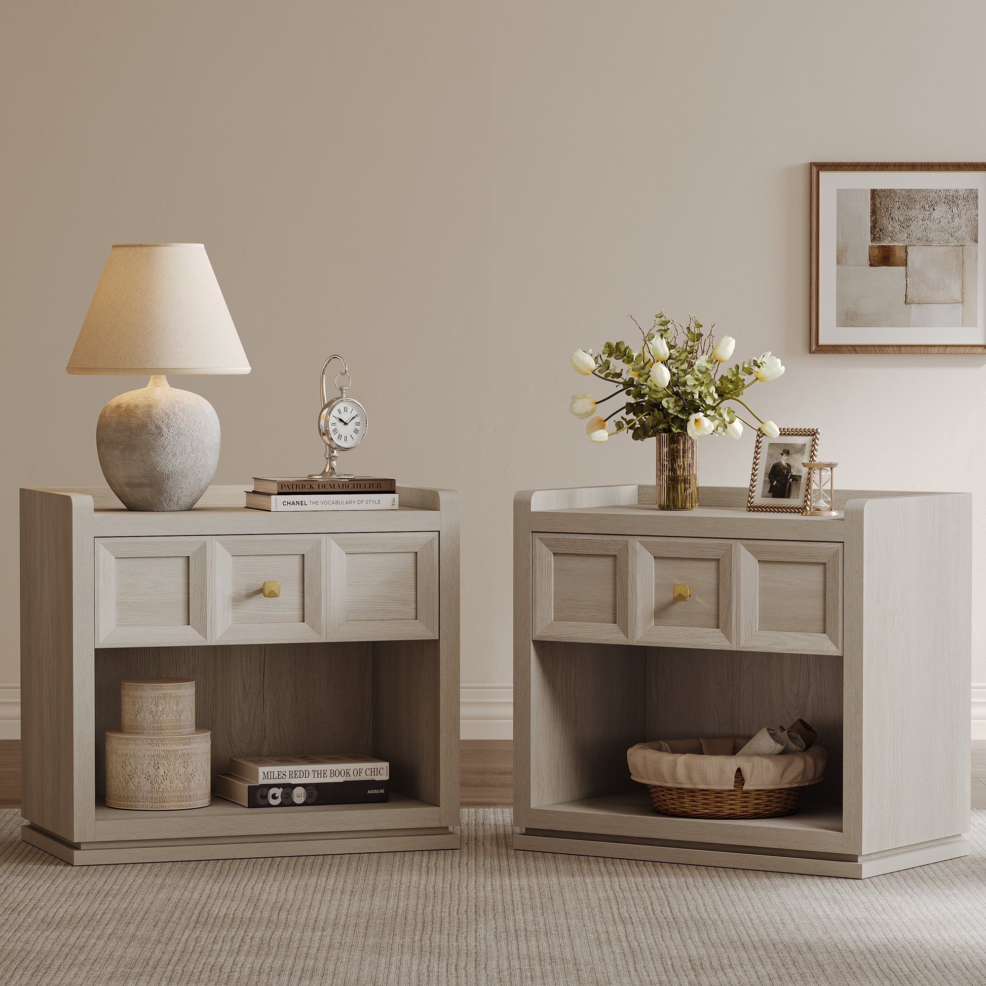 Helio Nightstands, 26Inch Wide