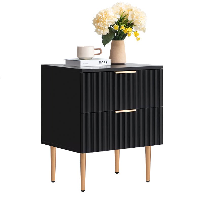 Opus Black Nightstands - Sicotas