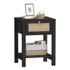 Savanna Black Rattan Nightstands - Sicotas