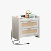 Savanna White Night Stand with Drawers - Sicotas