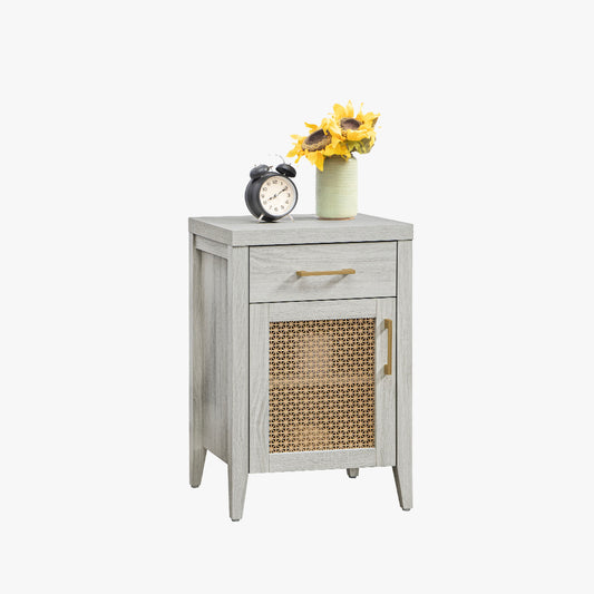 Andy Nightstand with Golden Mesh Door