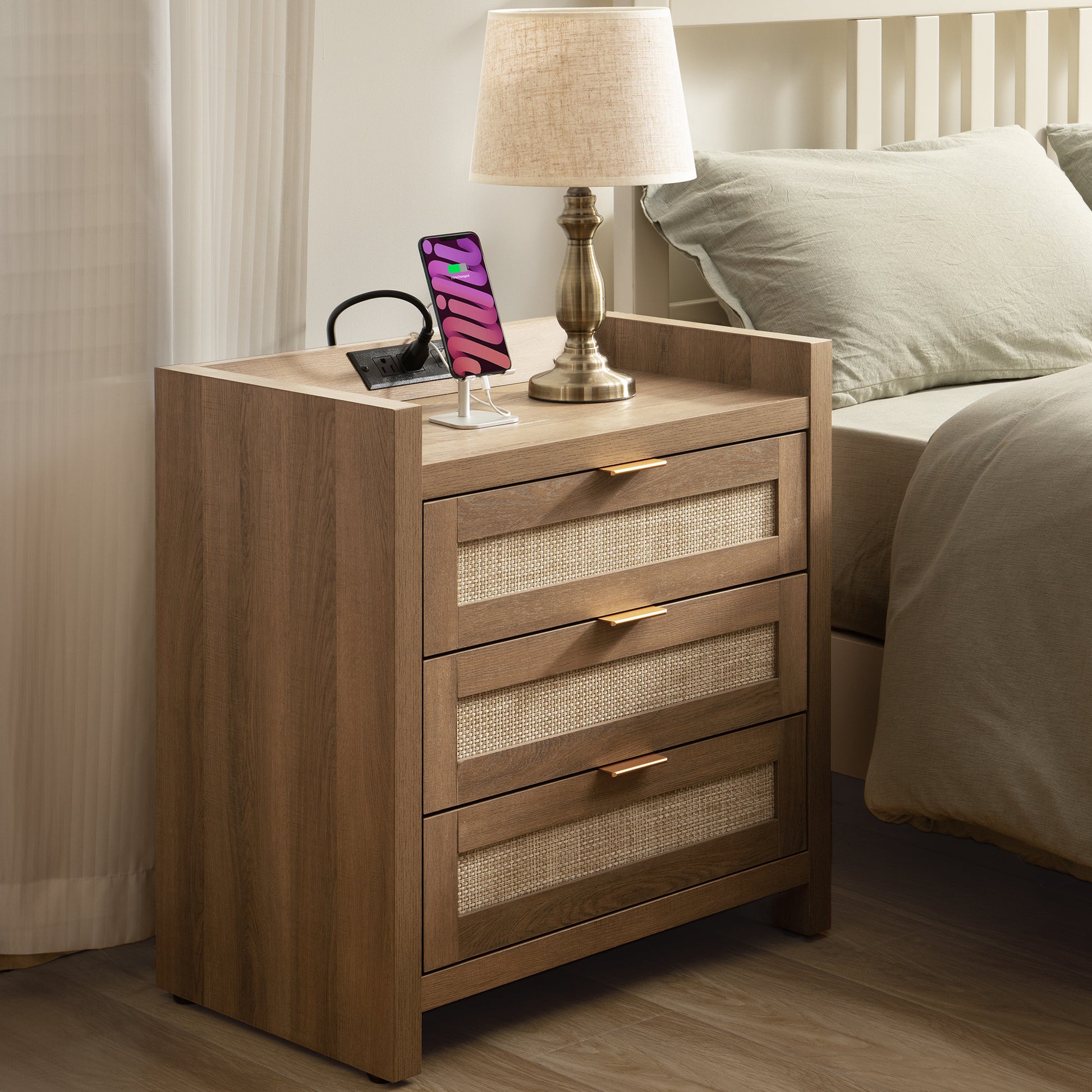 Savanna 3 Drawer Nightstand