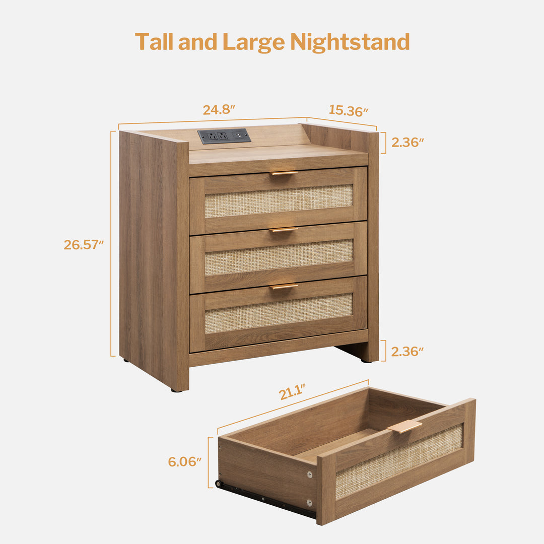 Savanna 3 Drawer Nightstand