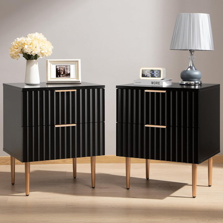 Opus Black Nightstands