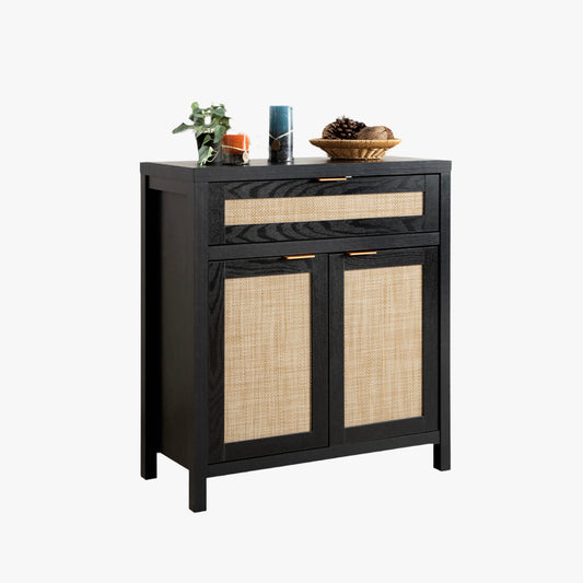 Savanna Black Buffet Cabinet with Drawers - Sicotas