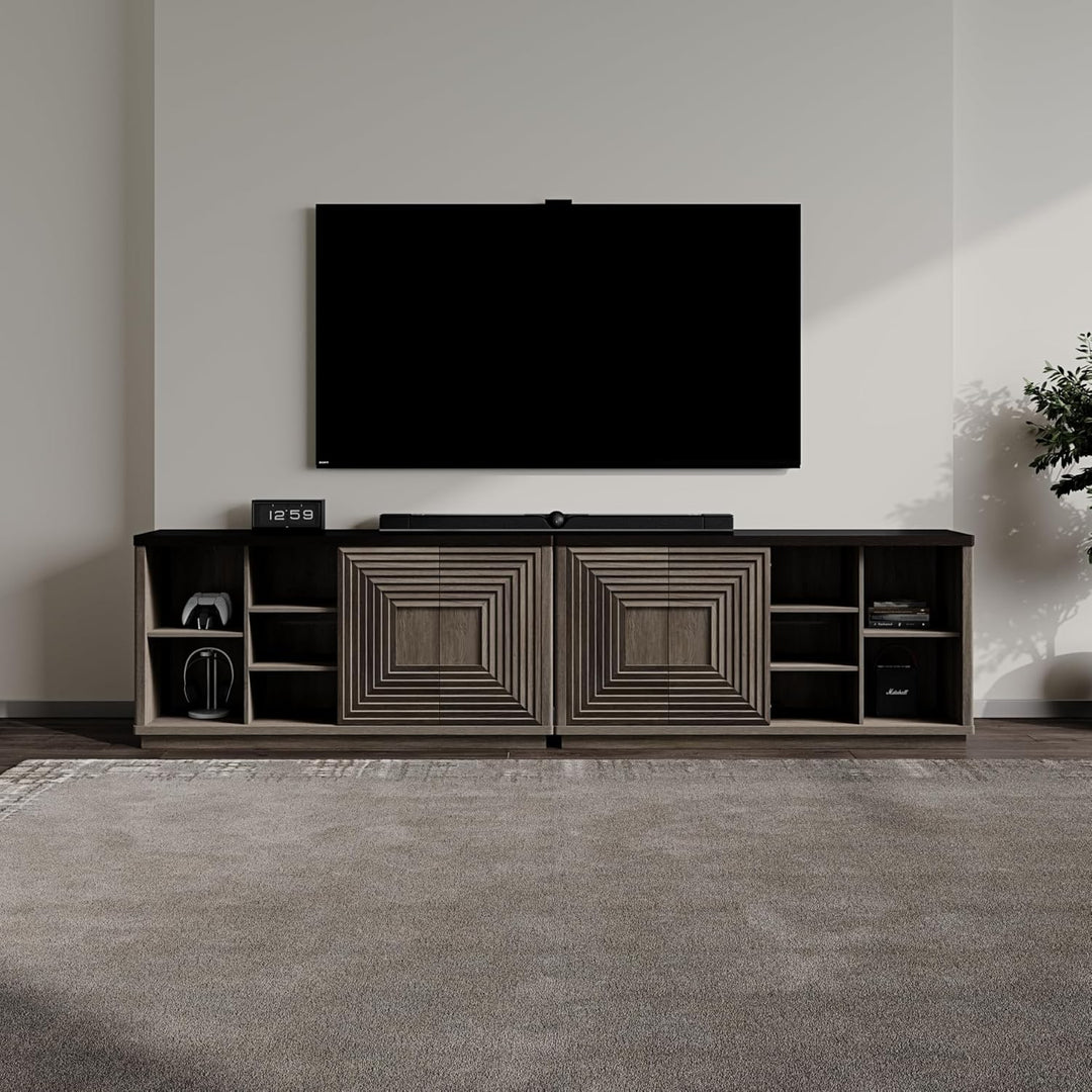 Stria 58.2Inch TV Stand,Sliding Door